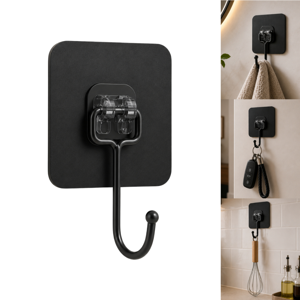 Kit 5/10/20 Ganchos Adesivos Parede Universais Autocolante Cozinha Quarto Banheiro Multi Organizador