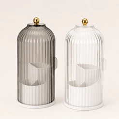 Organizador Giratório com Tampa Transparente 25cm