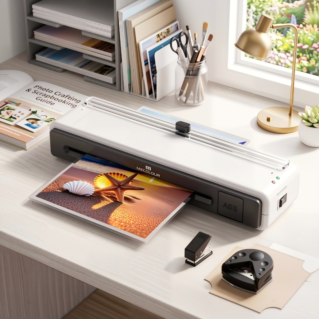 Plastificadora Laminadora A4/A5/A6 4 em 1 com Refiladora 110/220V Quente/frio ME