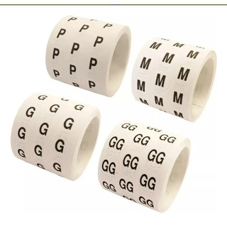 Etiquetas Para Roupas Tamanhos pequeno, medio, grande e gigante, pp,p,g,gg