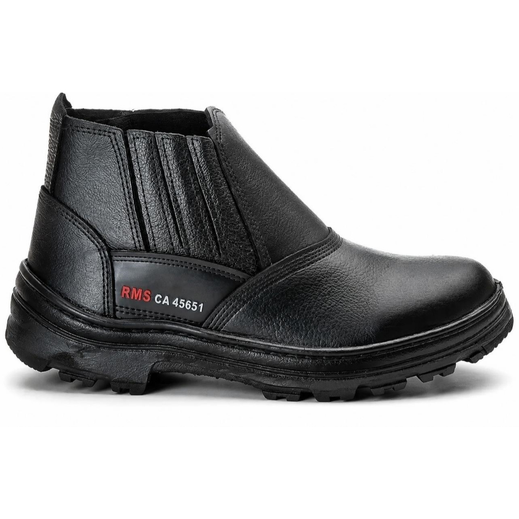 Bota Segurança Botina Premium Couro Reforçado Para Trabalho Com C.A Bico Pvc Epi — imagem 2 de 2