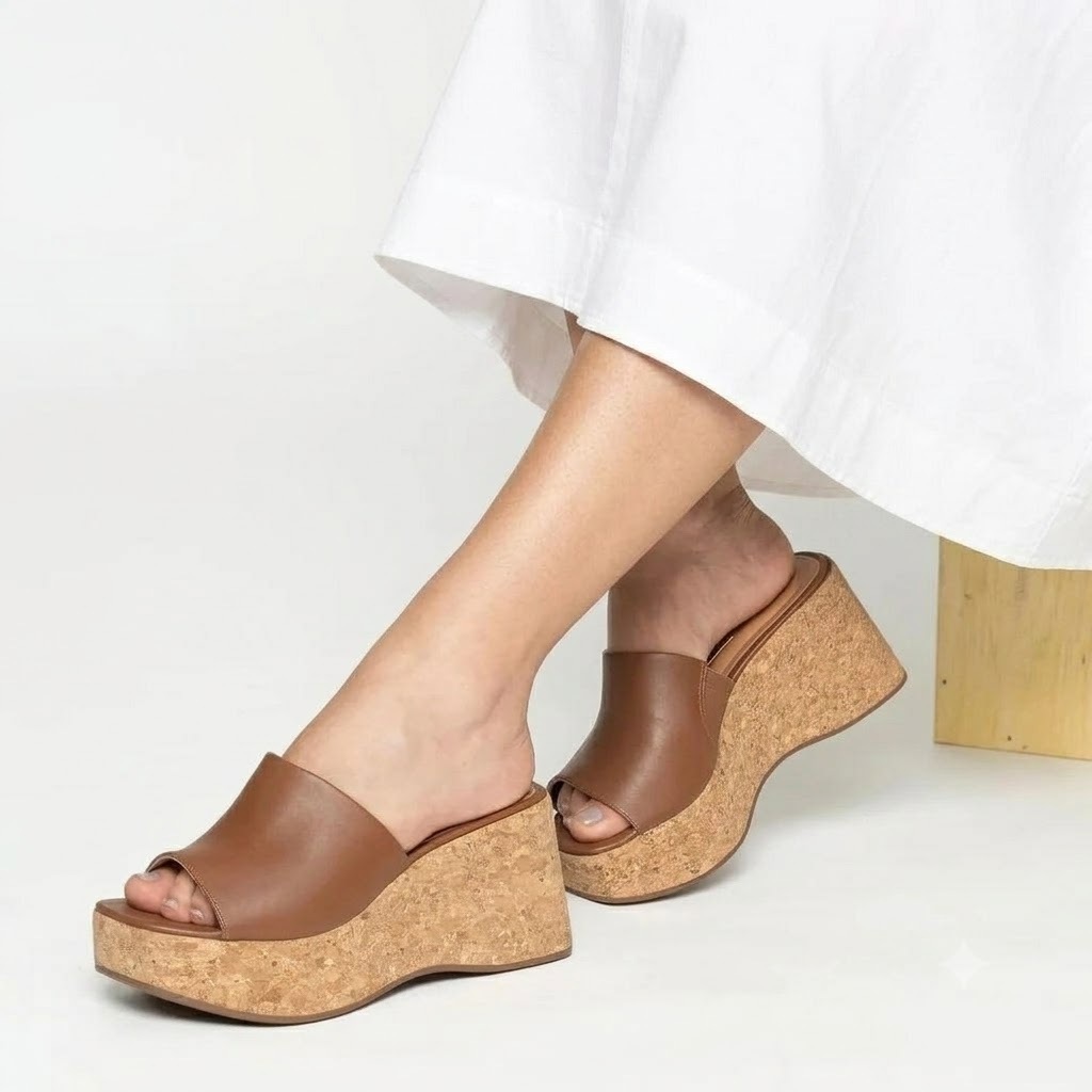 Tamanco Feminino Vizzano Plataforma Anabela Confortável Original