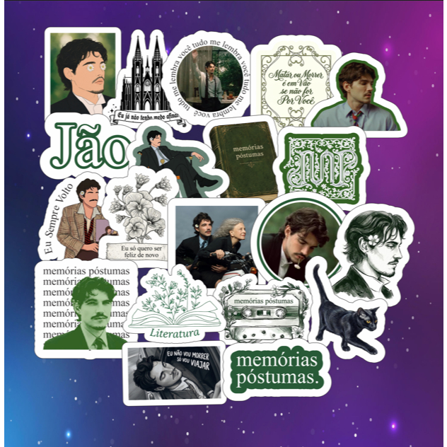 Pack Stickers - Jão - Memórias Póstumas - SUPER - Pirata - Lobos - Adesivos - 20unds