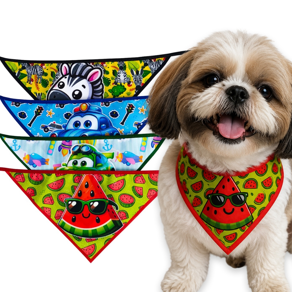 Kit Bandana Pet Sortidas Macho Atacado Pet Shop Banho e Tosa Bandana Cachorro e Gato