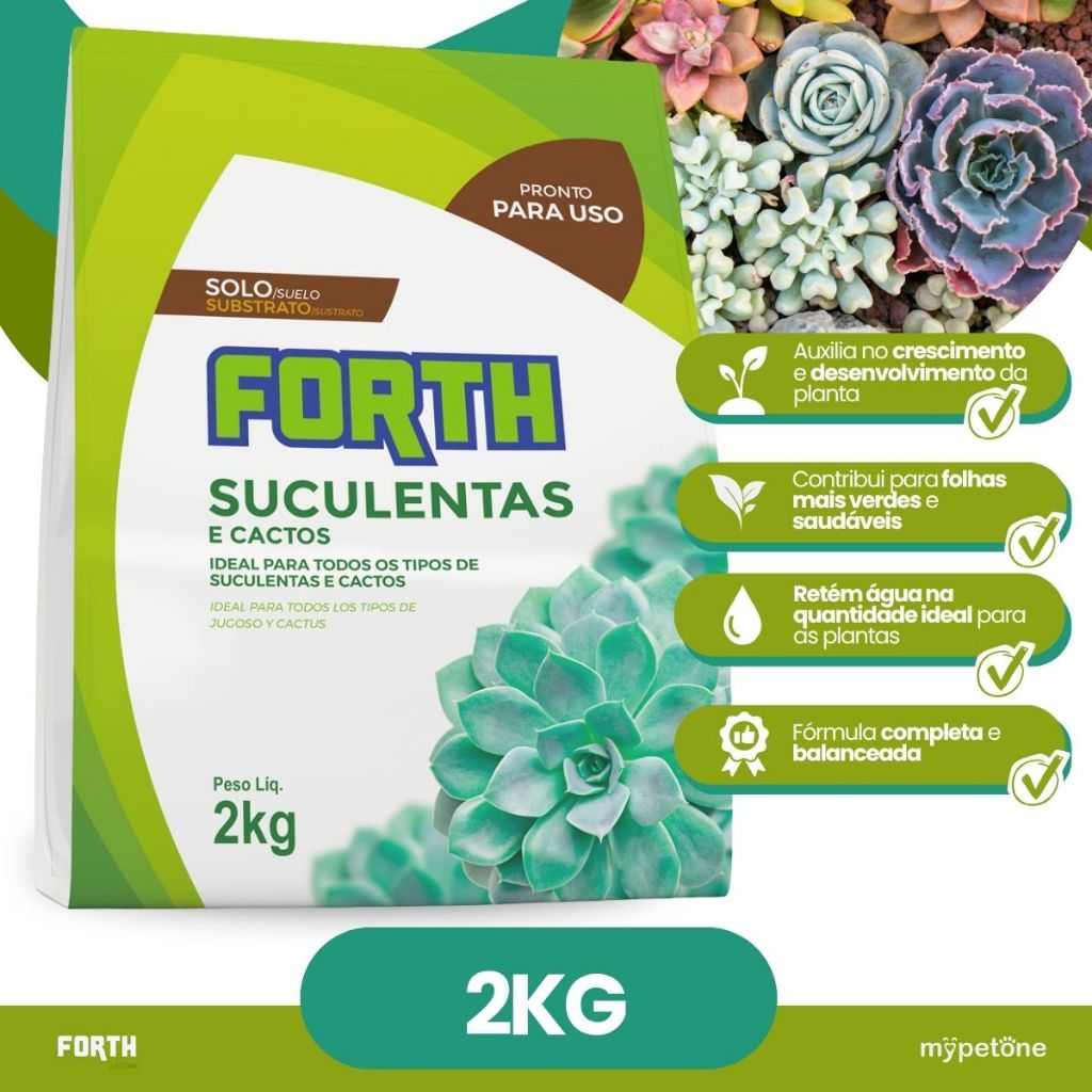 Substrato Terra Especial Cactos e Suculentas 2kg - Forth