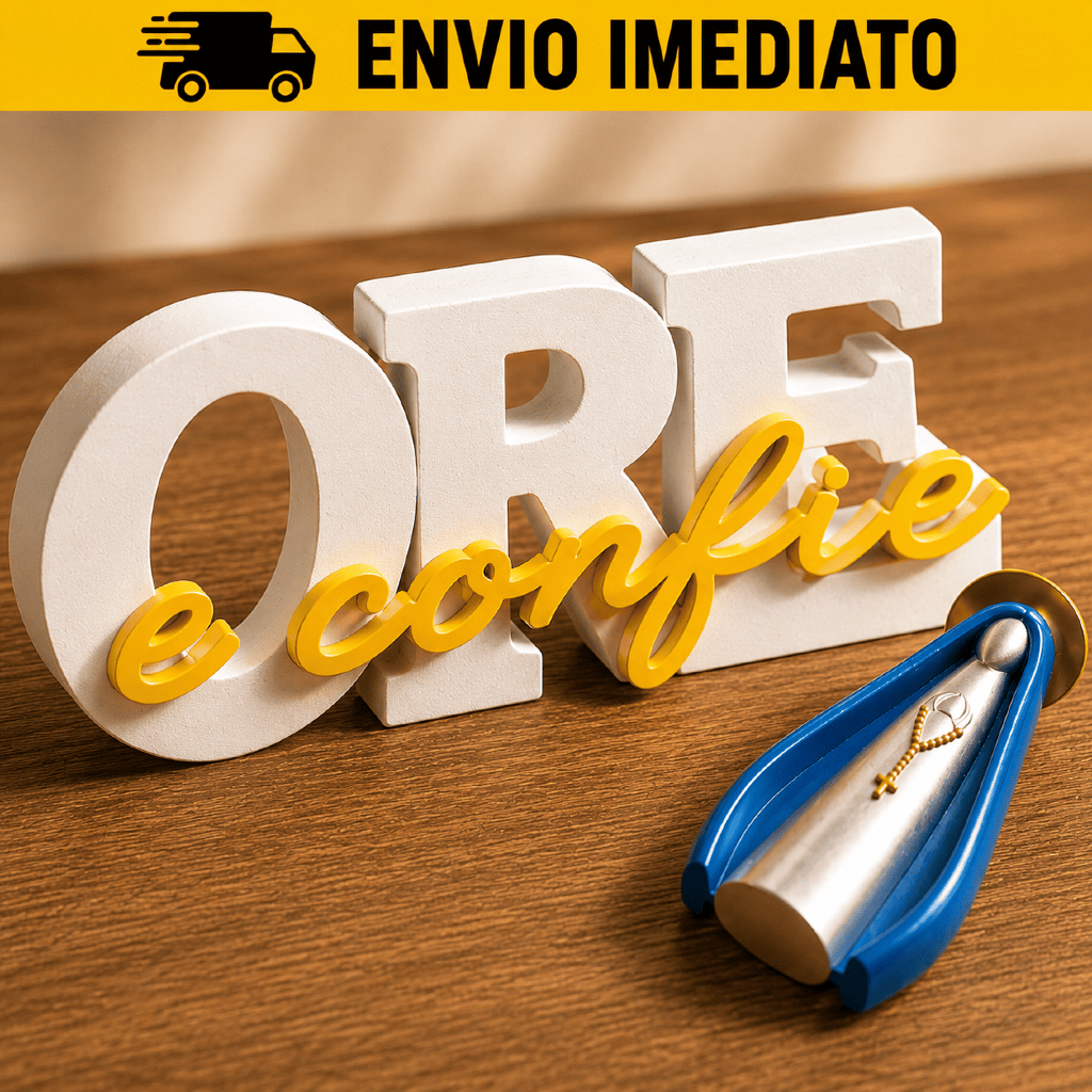 Kit Decorativo Católico Ore e Confie + Nossa Senhora Aparecida – Decoração Religiosa