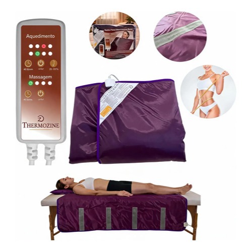 Manta Térmica Vibro Estética Elétrica Massageadora Digital CORPO INTEIRO GRANDE 1,70 X 1,50 - Bivolt, Inmetro