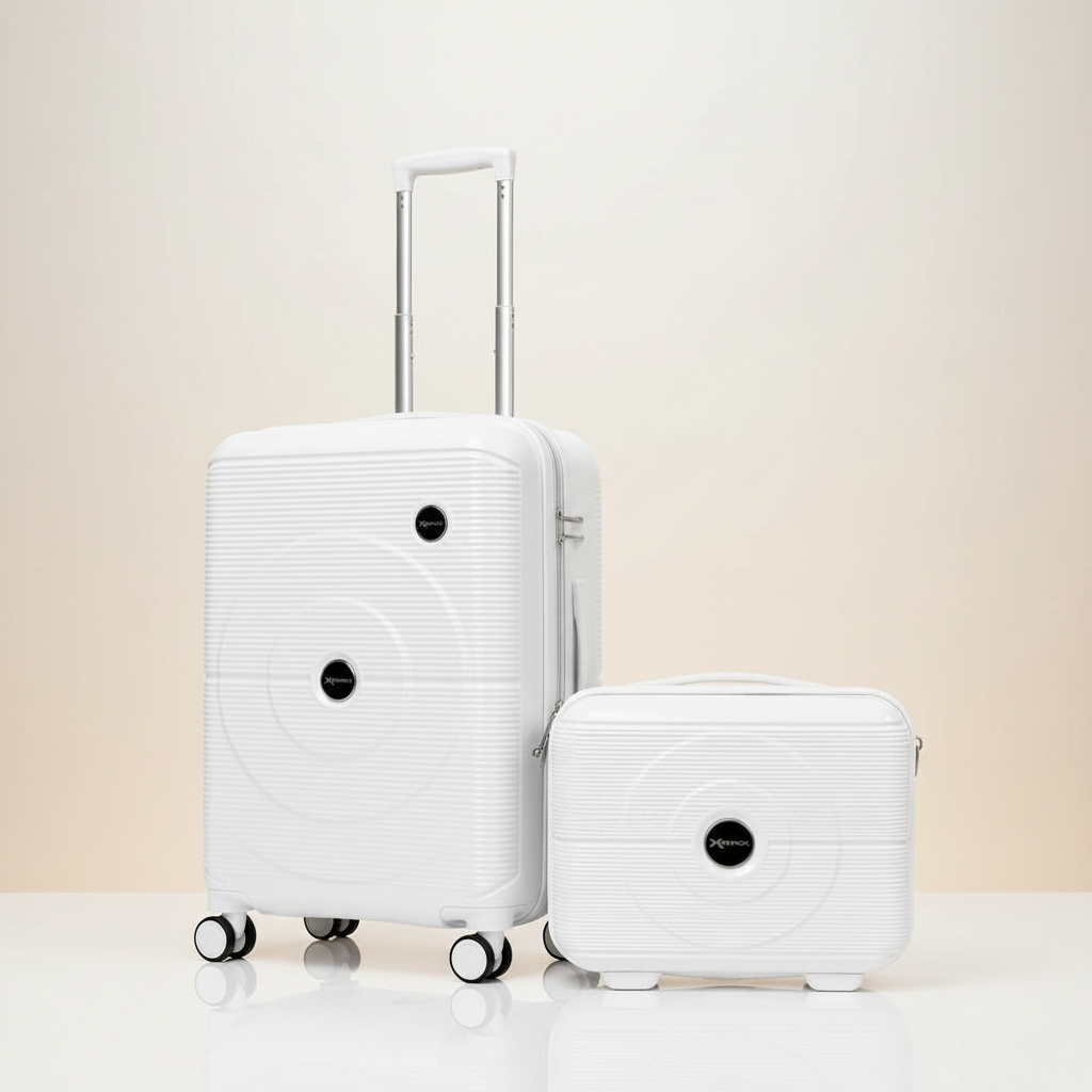 Kit Malas Viagem Tamanhos 20 Polegadas e 12 Polegadas Rodas Giratórias Design Moderno Bagagem