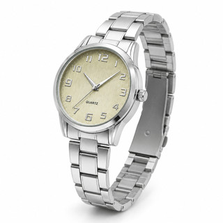 Relógio Feminino Prateado Analógico Quartz Elegante Social com Pulseira Metálica + Pulseira de Brinde
