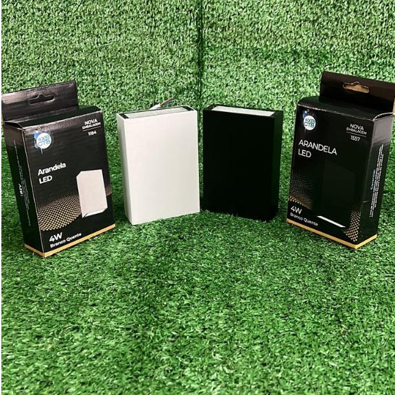 Luminaria Arandela Parede Led Facho Duplo Ajustavel 4w Externo Estrutura Preto/Branco 110V/220V