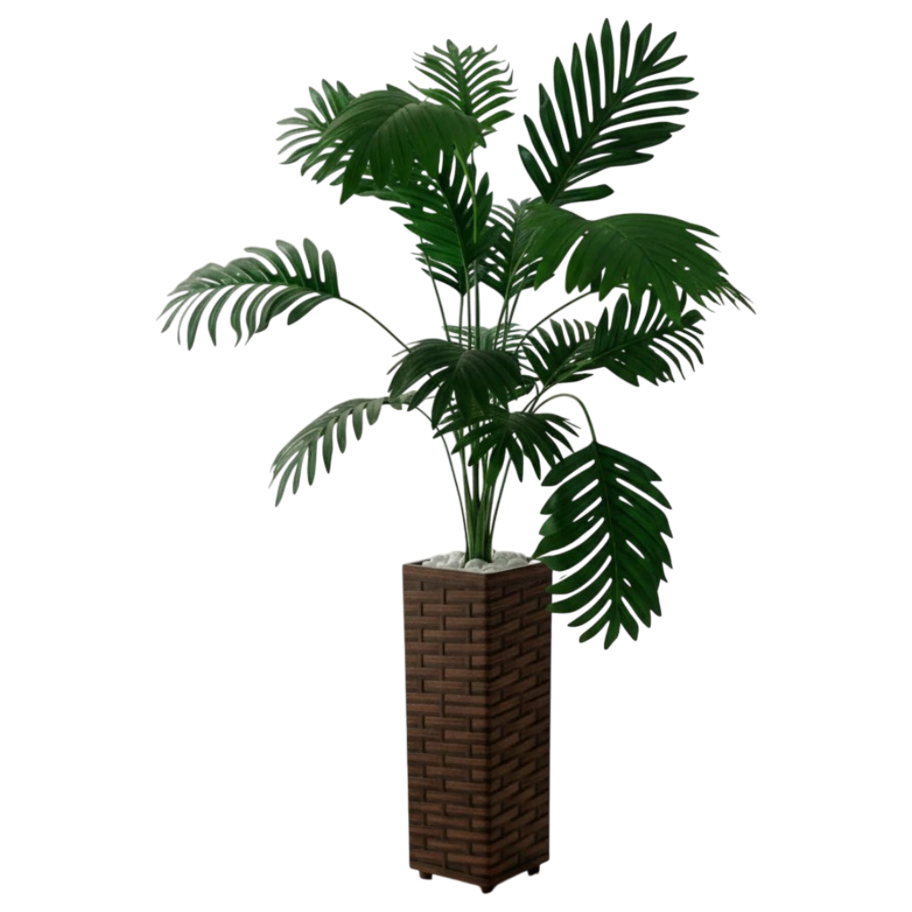 Planta Artificial Palmeira Toque Real com Vaso Grande Decorativo Decoração Enfeite Casa Sala