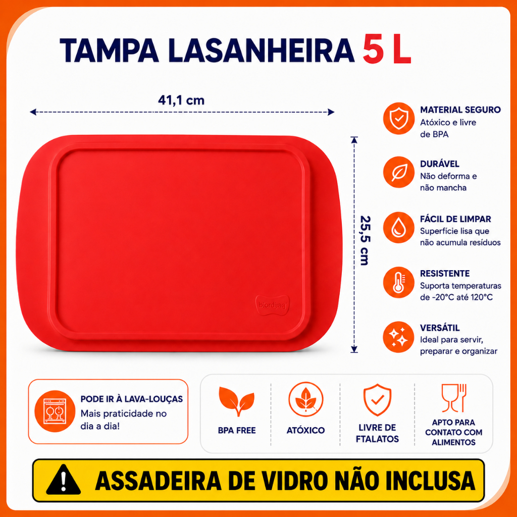 TAMPA AVULSA LASANHEIRA  5 L  MARINEX NADIR FIGUEIREDO  6538
