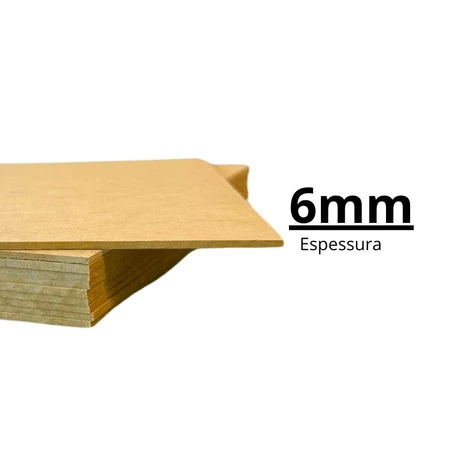 6 unidades de Chapa de MDF pinus CRU 6mm 60x60cm
