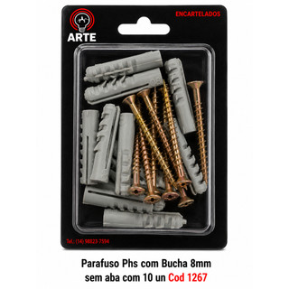 Kit Parafuso com Bucha Encartelados Equipe sua Caixa de Ferramentas