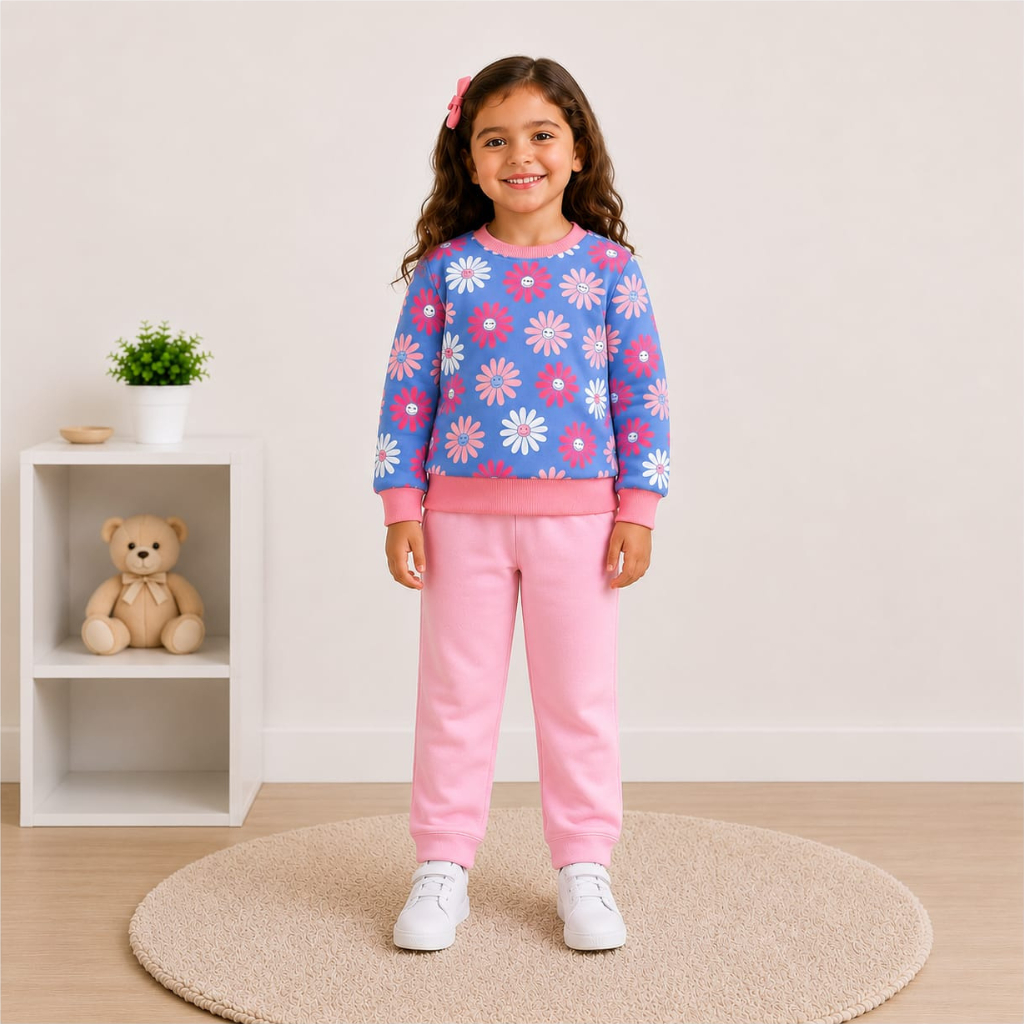 Conjunto Infantil de Moletom Flanelado Menino e Menina Quentinho, Confortável e Estiloso Tamanho 3, 4, 6