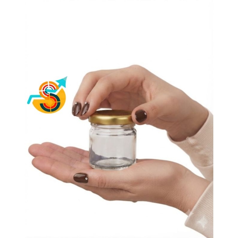 Kit 12/24/50/Mini Potinhos De Vidros 40ml Tampas Metálicas Lembrancinhas Casamento Aniversário Chá de Bebe