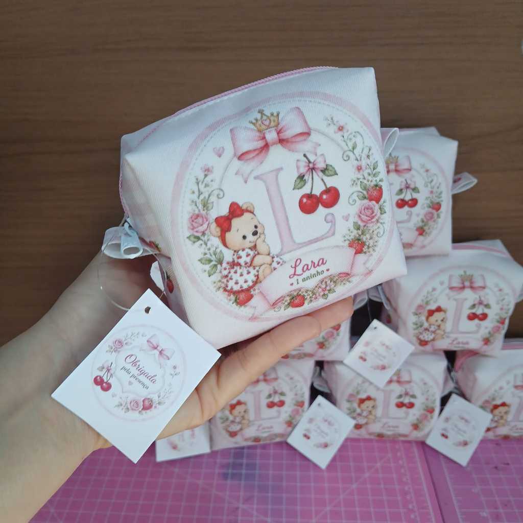 Kit 10 necessaire Mini Box Lembrancinha aniversario /  QUALQUER TEMA Lembrança personalizada Festa infantil