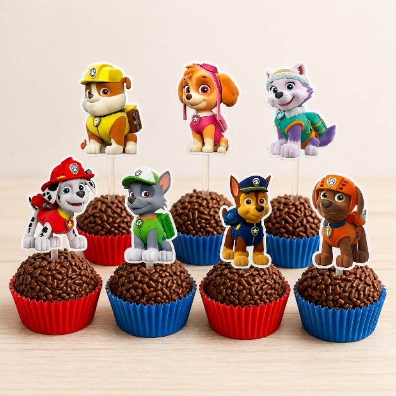 200 Toppers PATRULHA CANINA/ tags de doces / toppers de docinhos/ topo de doces