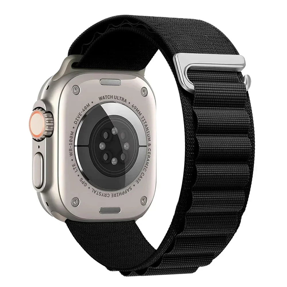Pulseira de nylon compativel com apple watch Ultra 1 2 3 Serie 11 10 9 8 7 6 5 4 iwo E Microwear 49mm 46mm 45mm 44mm