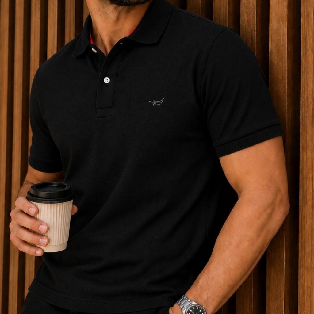 Camisa Polo Básica Masculina Piquet Slim