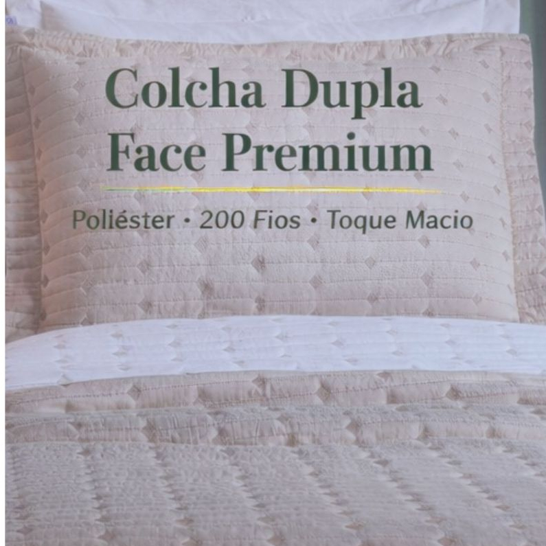Colcha Cama Casal Queen Solteiro King 200 fios Decor