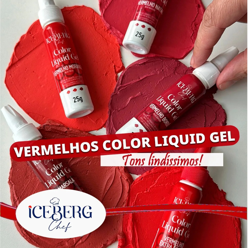 Corante Vermelho Alimentício Iceberg Gel ou Pó (Morango do Amor)