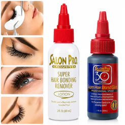 Kit Cola para Extensão de Cílios 60ml + Removedor de Cola Salon Pro 30s Profissional Lash Designer，Secagem Rápida 60ml