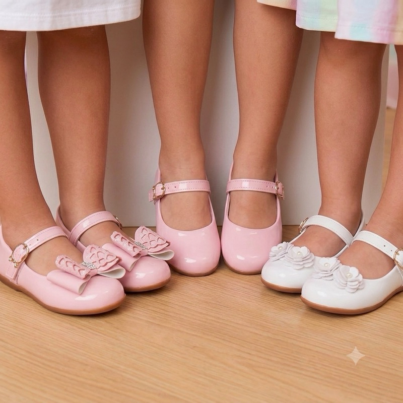 Sapatilha Infantil Menina Verniz Laço Flor Festa Casamento Batizado Casual Conforto 20 ao 34