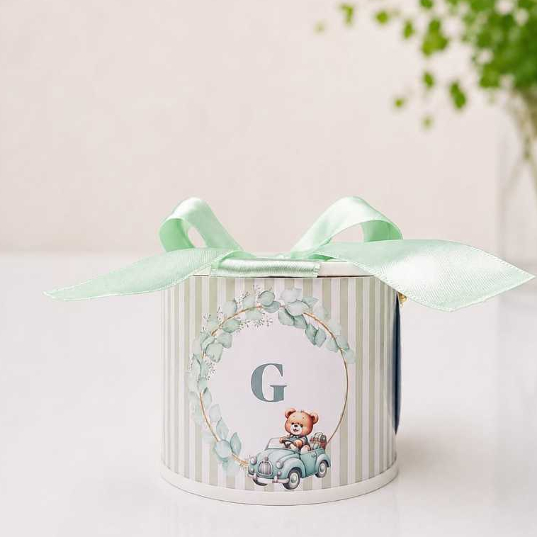 Kit Tubolatas personalizadas 5x6 URSINHO BABY c/ TAG - Lembrancinha de maternidade / Batizado / Chá de bebê /Aniversário
