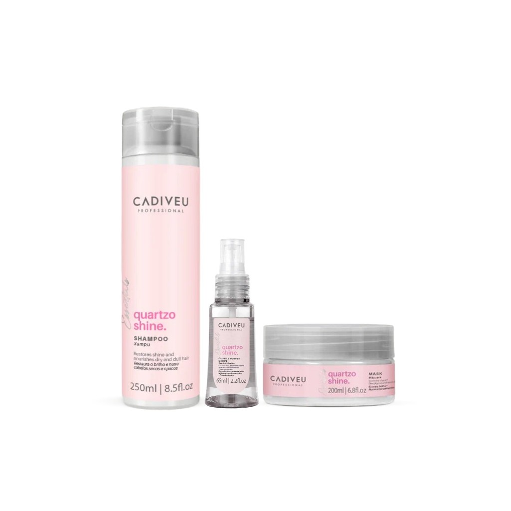 Cadiveu Kit Quartzo Shine Shampoo + Máscara e Óleo