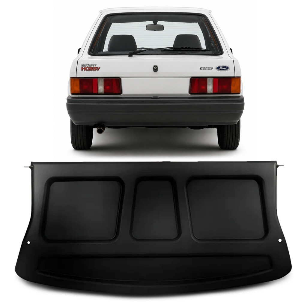 Tampão Traseiro Escort Hobby 1987 A 1996 Preto Porta Malas