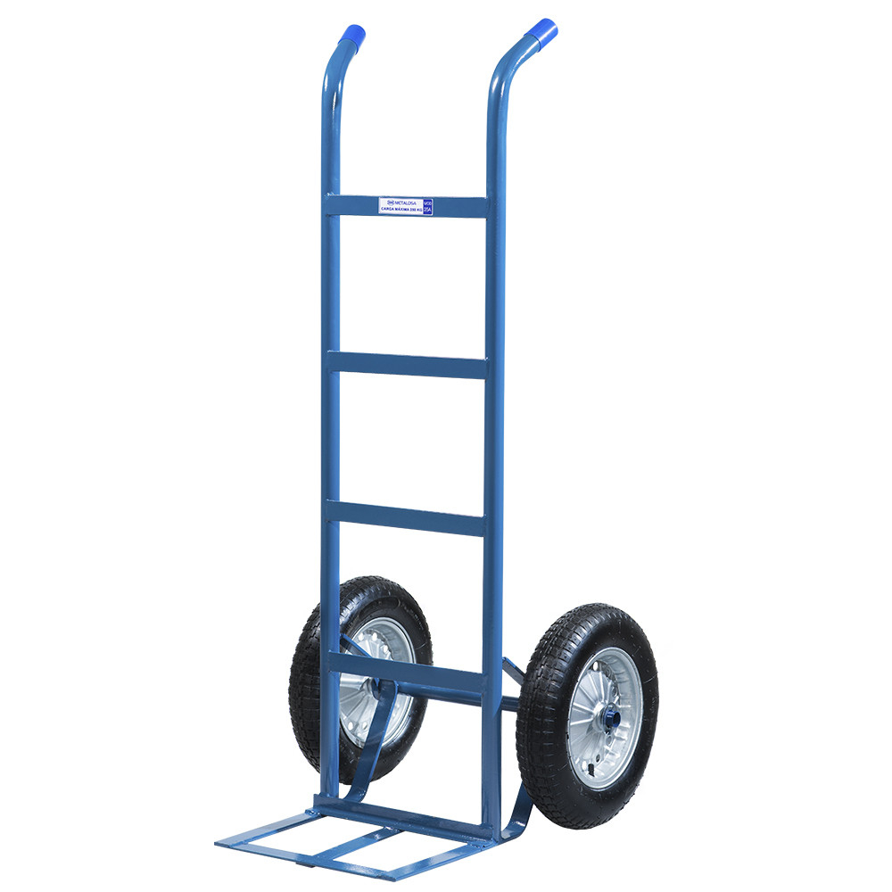 Carrinho de Carga 150kg Metalosa – Roda Maciça ou Pneumática | Carro Armazém Reforçado