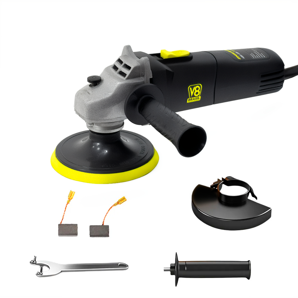 Esmerilhadeira Profissional 720W 115mm 11.500RPM Corta Lixa Desbasta Velcro 127V
