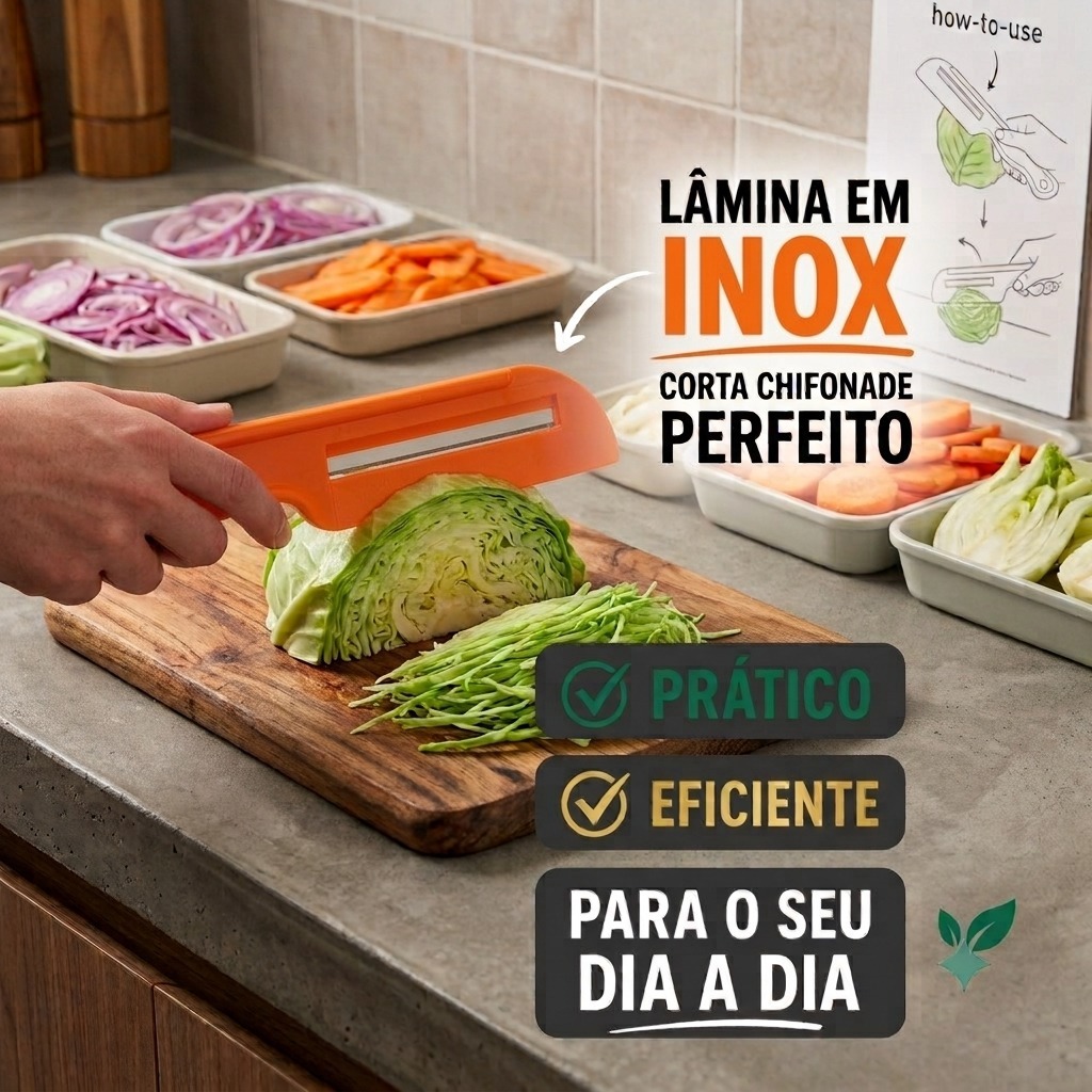 Picador Cortador de Frutas Legumes e Verduras Pratico Rapido