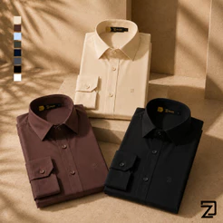 Kit 3 Camisa Social Masculina Slim Manga Longa
