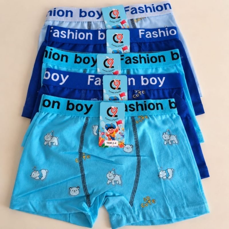 Cueca Boxer Infantil Juvenil Kit 3 e 6 Peças Microfibra Masculina Confortável Criança Menino 2 a 12 Anos