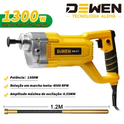 Vibrador Concreto 1300W DEWEN Com Mangote 1,2m Motovibrador 4500RPM【110V/220V】