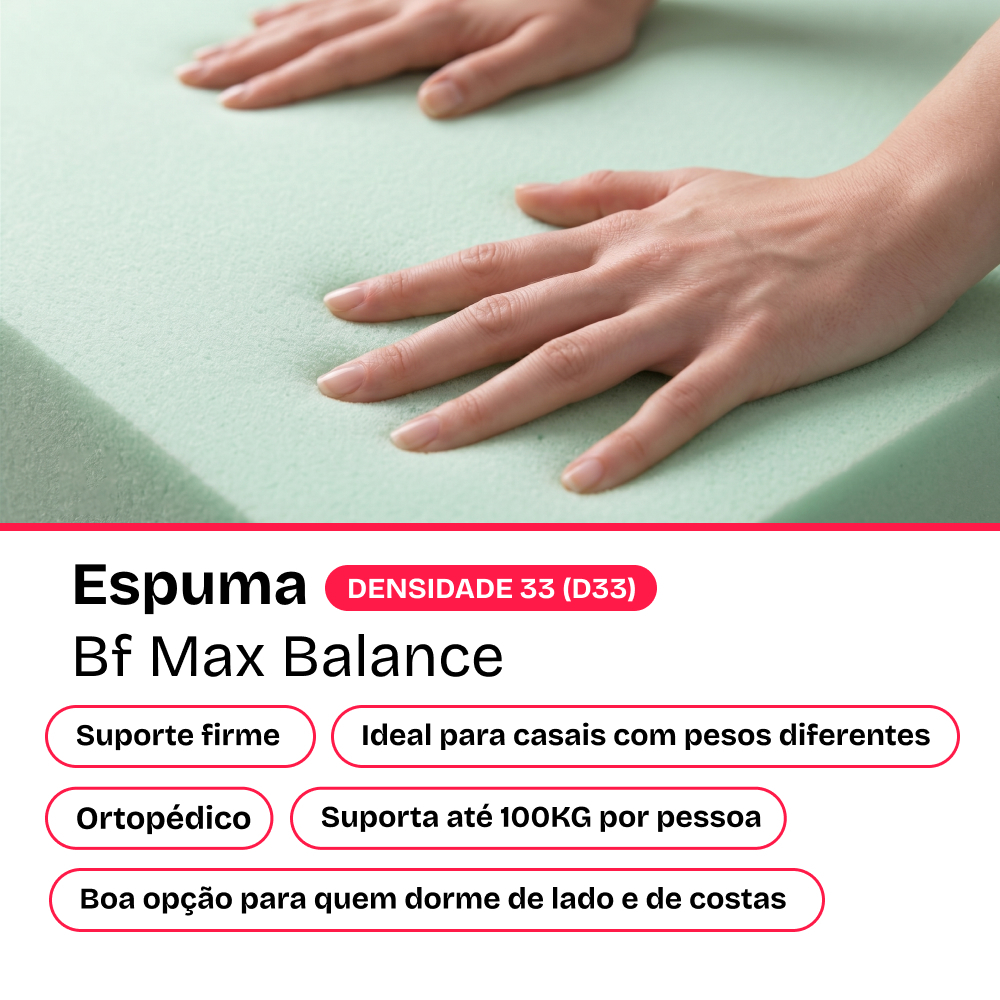 Colchão D33 A Vácuo Ortopédico Espuma Certificada BF Colchões Rainbow - Solteiro, Casal, Queen e King · foto 2