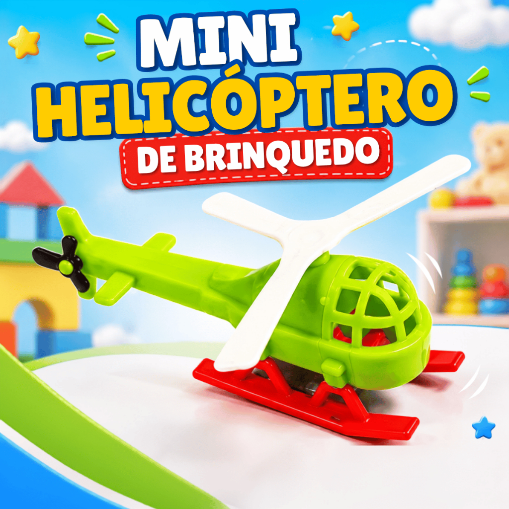 Kit Mini Helicoptero de Brinquedo Infantil Colorido Lembrancinha Festa Aniversario Brinde Sacolinha para Criancas