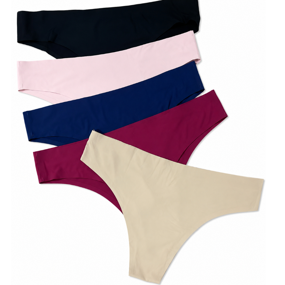 Kit Calcinhas Tanga Sem Costura Confortável Corte a Laser Não Marca