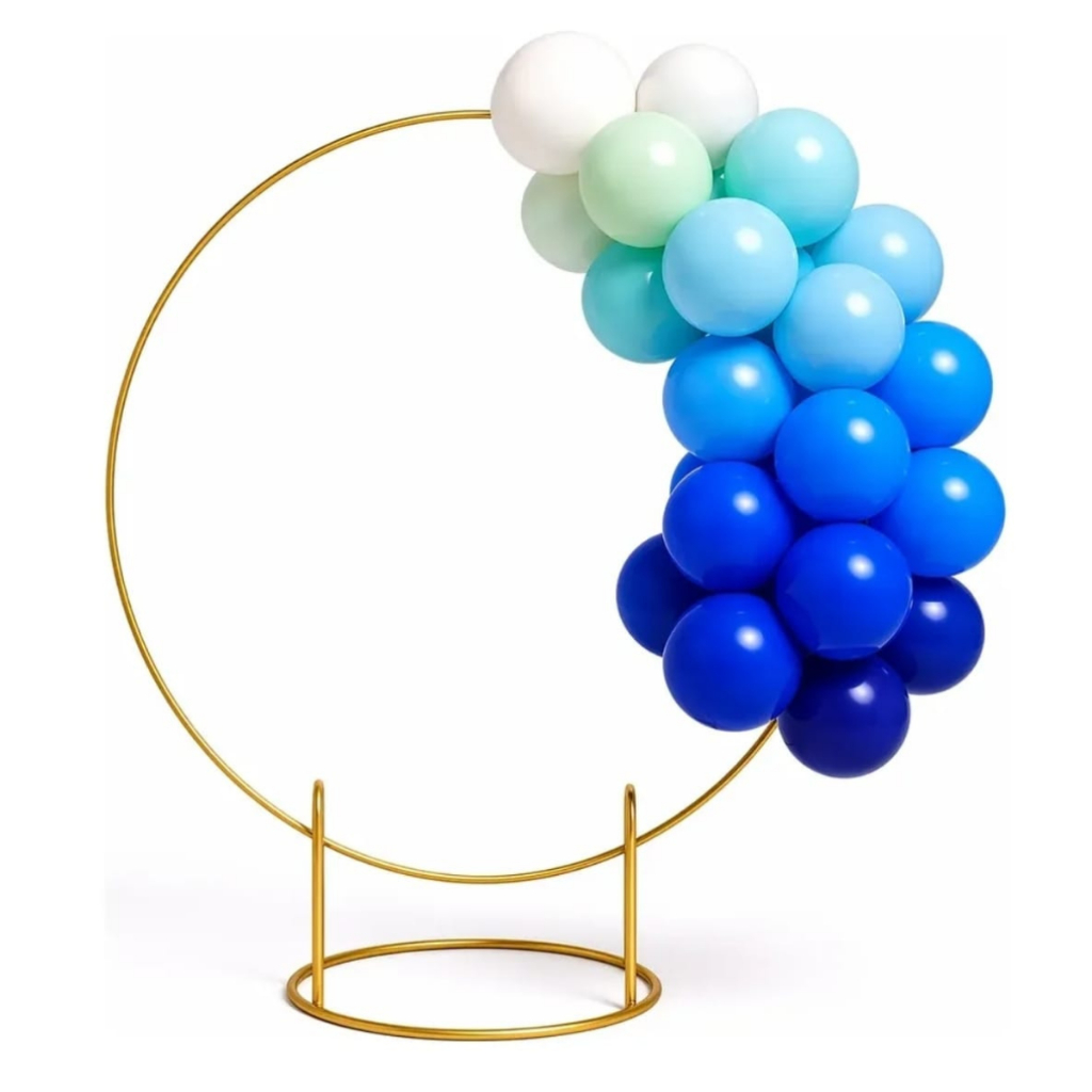 Mini Arco De Mesa Redondo Em Ferro Dourado Para Decoração De Festa