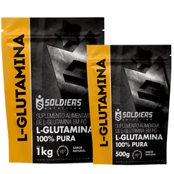 Kit Glutamina 1kg + Glutamina 500g 100% Pura - Soldiers Nutrition