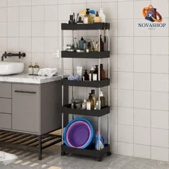 Organizador Móvel Com 4 Prateleiras Para Diversos Itens Com Rodinha