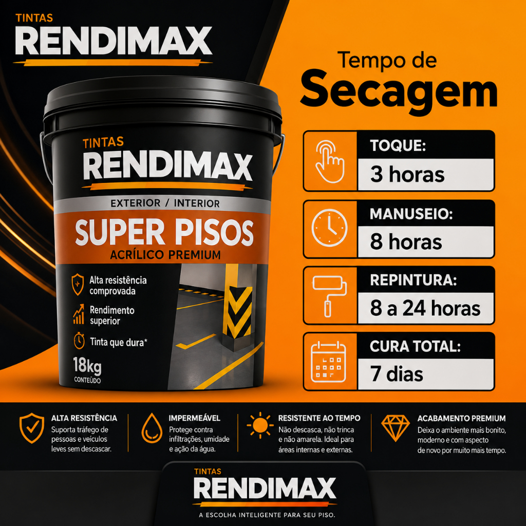 Tinta Piso Rendimax 18KG – Renove Seus Pisos Com Qualidade, Durabilidade, Ótima Aderência E Excelente Acabamento