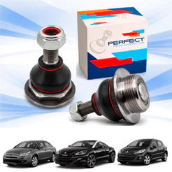 Par de Pivôs Inferiores Perfect Citroën C4 Peugeot 307 308 408