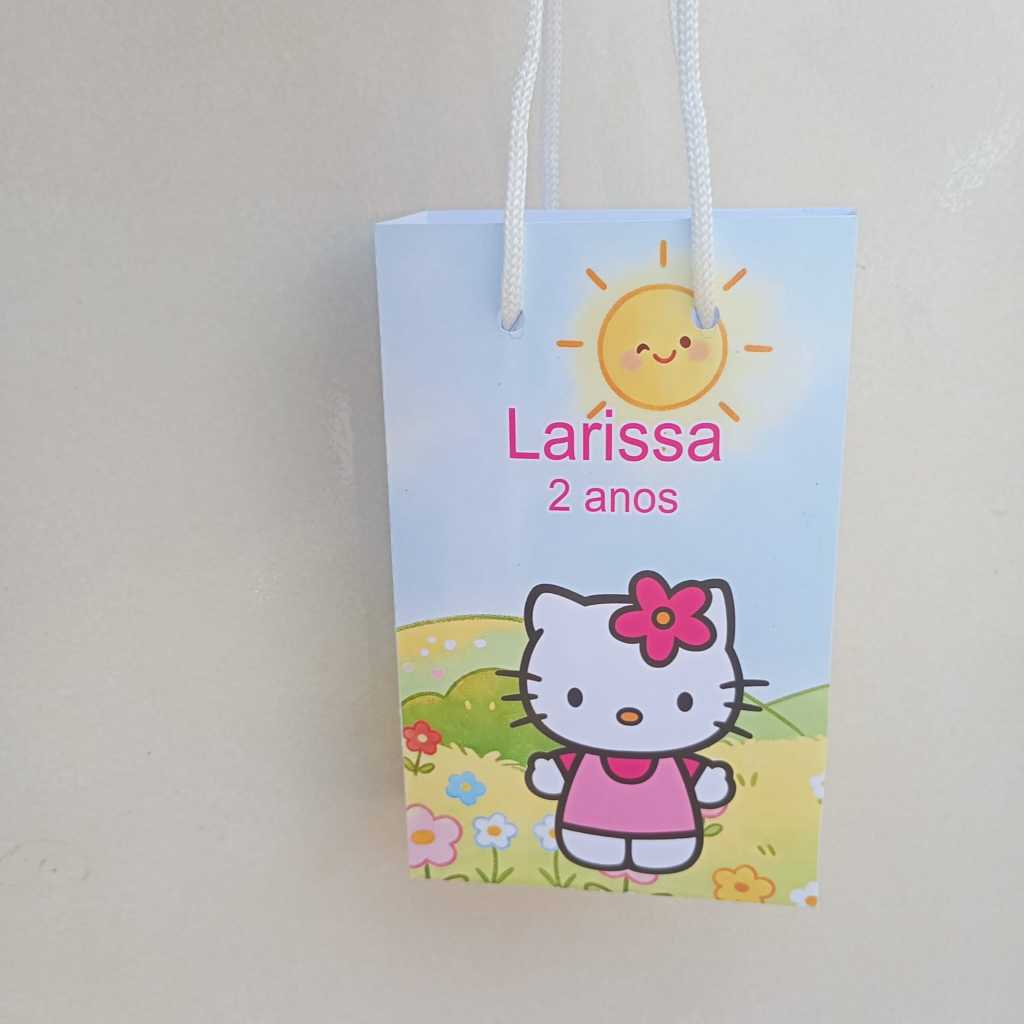 Sacolinha Personalizada Hello Kitty 10x15 Lembrancinha Aniversário Festa Infantil Sacola Surpresa