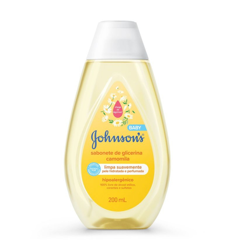 Sabonete Líquido Glicerina Camomila JOHNSON’S® Baby, 200mL