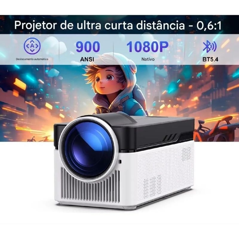 Projetor Magcubic HY 450 Smart TV Android 11 com Foco Automático e Wi-Fi 6