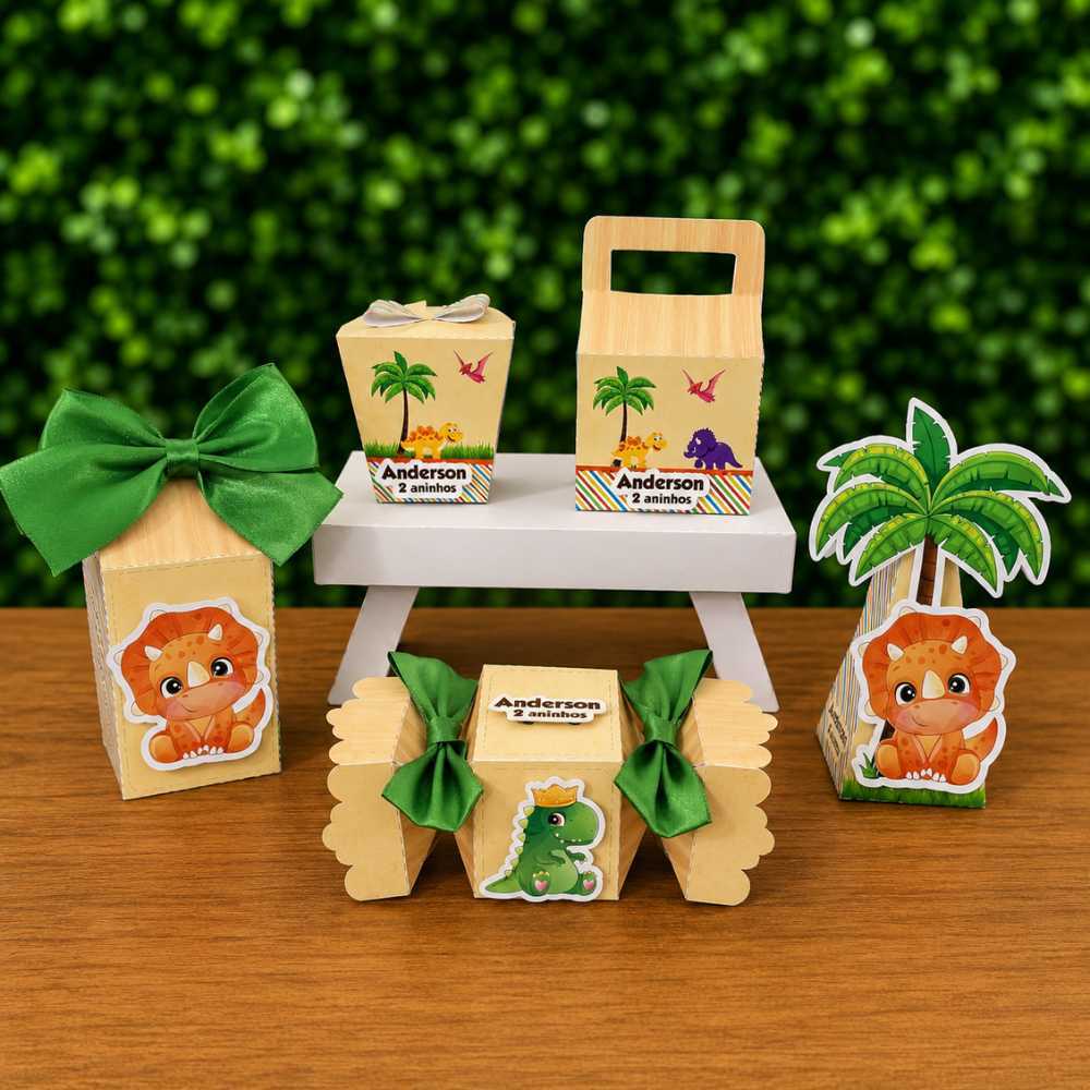 Kit Caixas Dinossauro + BRINDE  / Dinossauro  Personalizada  /Lembrancinha de Festa /Aniversário