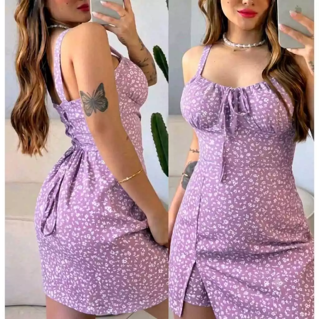 macaquinho femenino floral com bojo short vestido curto verão moda'